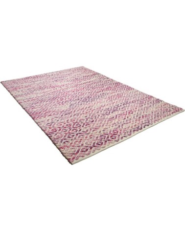 Tapis moderne en laine fait à la main rose 140x200