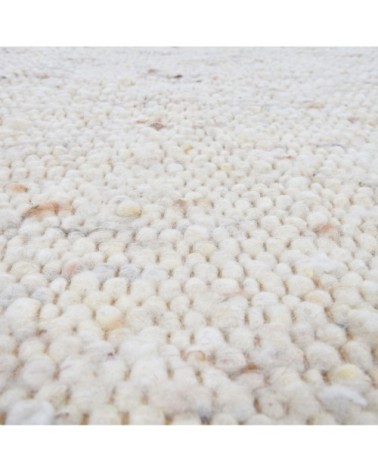 Tapis tissé à la main en laine naturelle naturel 90x160