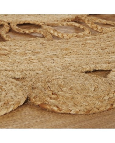 Tapis ovale en jute beige 140x200