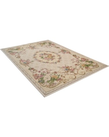 Tapis aubusson très détaillé - beige 120x180 cm