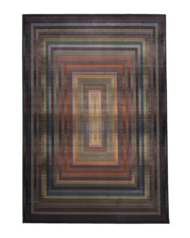 Tapis d'orient graphique tissé machine - multicolore 60x90 cm