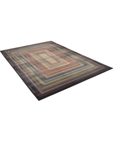 Tapis d'orient graphique tissé machine - multicolore 60x90 cm