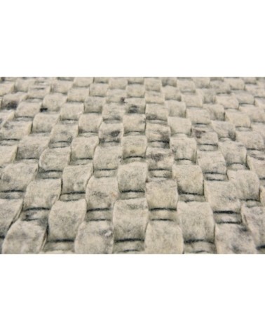Tapis feutré en laine naturelle fait main gris 170x240