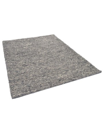 Tapis feutré en laine naturelle gris 70x140