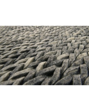 Tapis feutré en laine naturelle gris 170x240