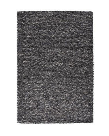 Tapis feutré en laine naturelle gris 70x140