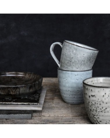 Mug en céramique bleu-gris