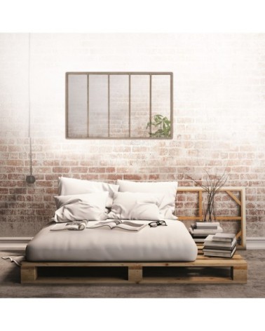 Miroir verrière en métal 137x90 cm