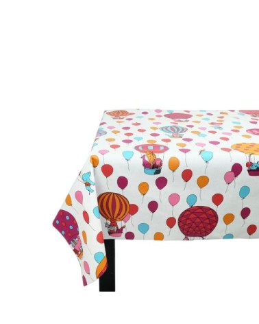 Nappe enduite ovale 160 x 240 cm multicolore