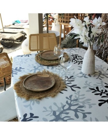 Nappe enduite carrée 120 x 120 cm gris