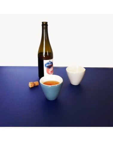 Nappe enduite rectangle 160 x 240 cm bleu