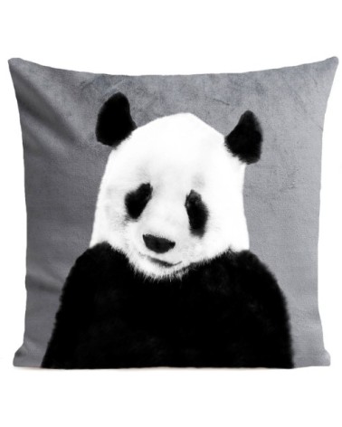 Coussin Panda Bambou Velours 40x40cm