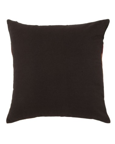 Housse de coussin en velours de coton noir, brique et orange, OEKO-TEX® 40x40