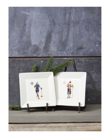 Assiette creuse en céramique blanche D17,5cm - Lot de 2