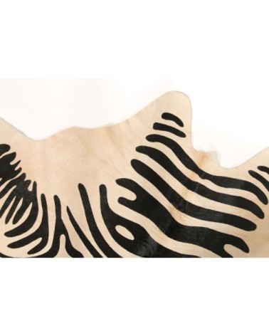 Tapis peau de vache style zèbre 220x180