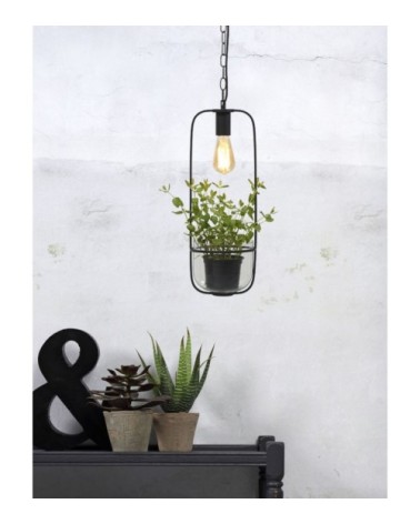 Suspension noire pour pot H52cm