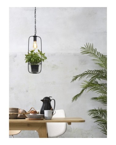 Suspension noire pour pot H52cm