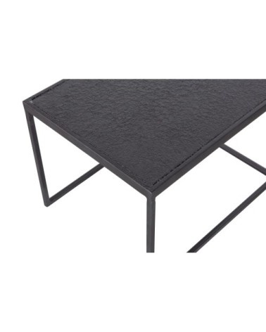2 tables basses gigognes en métal noir