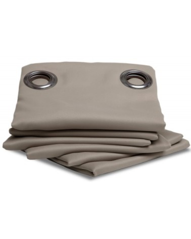Rideau thermique occultant gris taupe 140x260