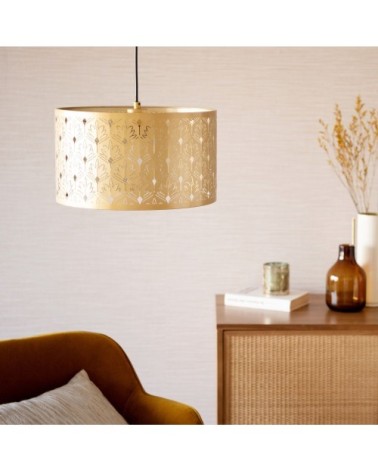 Suspension en métal doré ajouré D35
