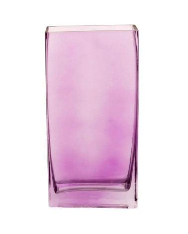 Vase en verre teinté violet H24