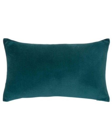 Coussin en velours bleu canard 30x50