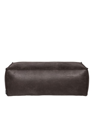 Pouf rectangulaire vintage noir