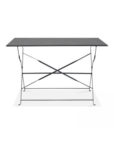 Table de jardin pliante acier gris