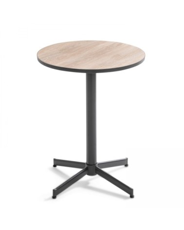 Table de jardin bistrot ronde style naturel