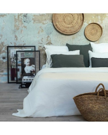 Dessus de lit en gaze de coton milk 260X270 CM