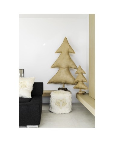 Sapin de noël lumineux en toile de jute 70cm