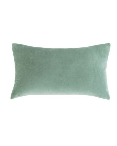 Coussin en velours vert tilleul 30x50