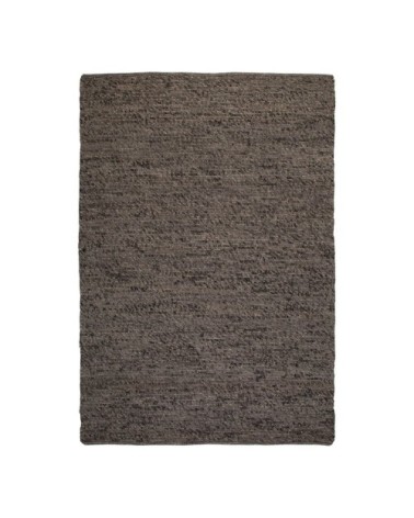 Tapis uni naturel en laine graphite 200x290