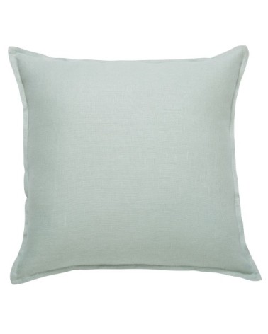 Coussin en lin lavé vert d'eau 60x60, OEKO-TEX®