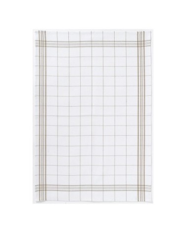 Torchon  en coton taupe 50 x 70