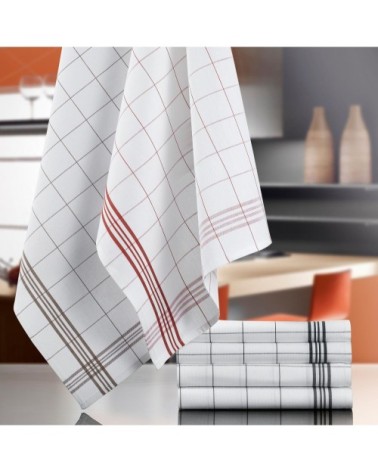 Torchon  en coton gris 50 x 70