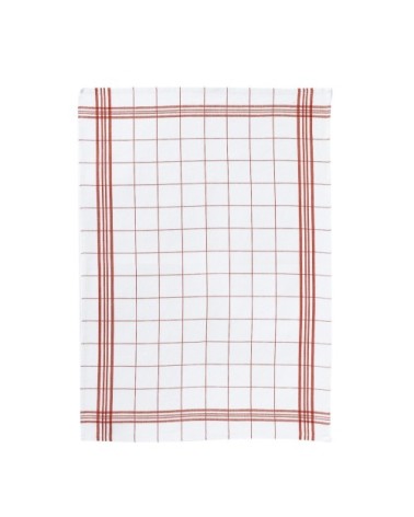 Torchon  en coton rouge 50 x 70