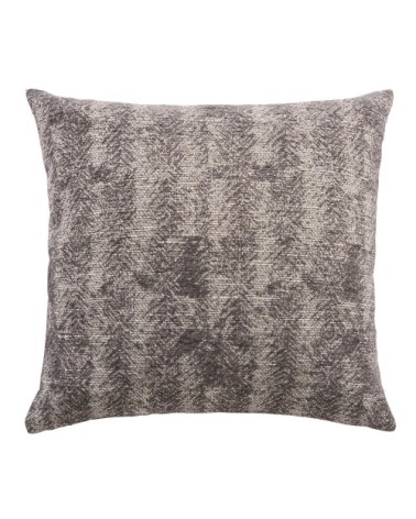 Coussin tissé jacquard gris 44x44