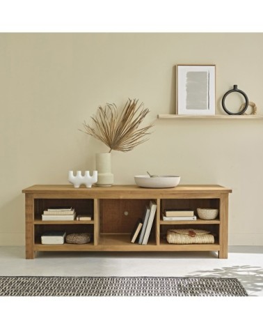 Meuble TV en teck massif 150 cm