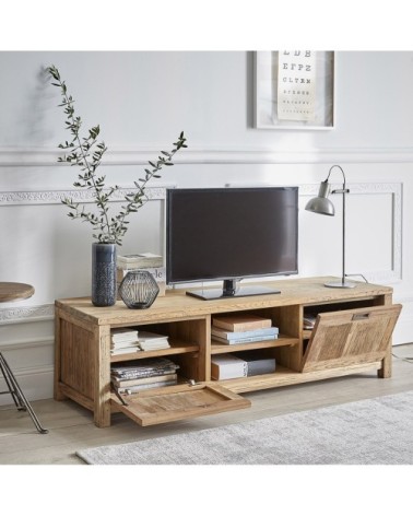 Meuble TV en teck recyclé massif 160 cm