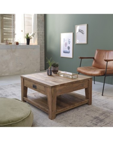 Table basse en teck recyclé massif