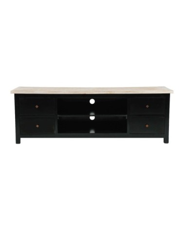 Meuble TV en acajou et teck massif 180 cm