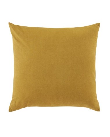 Coussin jaune moutarde 45x45