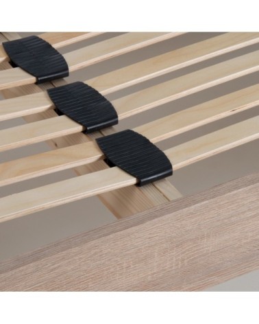 Sommier à lattes en kit bois couleur naturelle 160x200