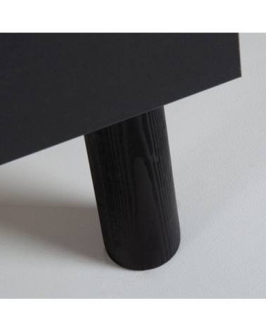 Sommier à lattes en kit bois couleur noir 90x190