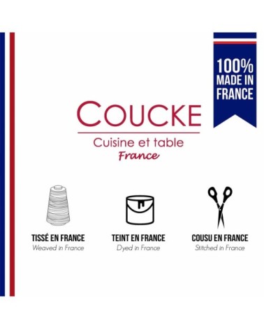 Lot de 6 serviettes en coton traite Teflon, Kiwi 45 x 45