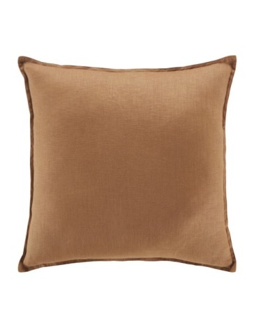 Coussin en lin lavé moka 60x60, OEKO-TEX®