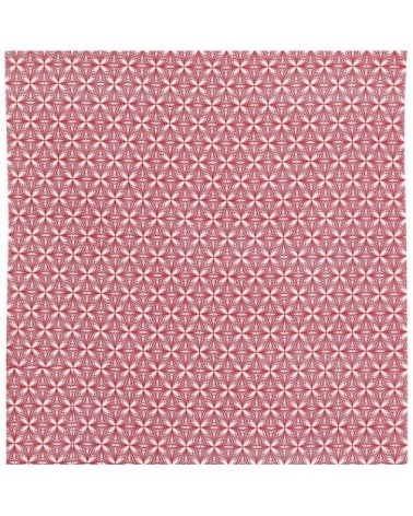 Torchon imprimé  en coton rouge 50 x 70