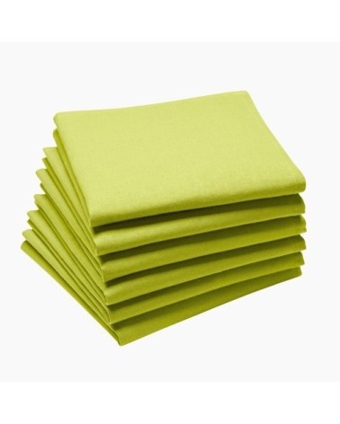 Lot de 6 serviettes en coton traite Teflon, Kiwi 45 x 45