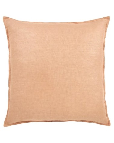 Coussin en lin lavé vieux rose 60x60, OEKO-TEX®